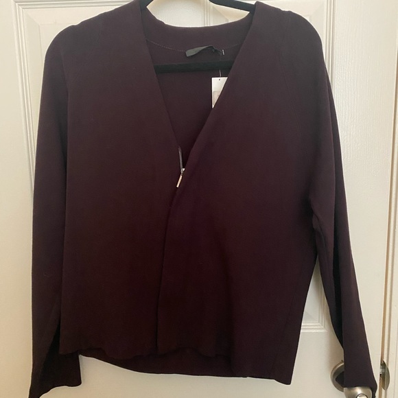Calvin Klein Dark Brown Sweater Jacket - Picture 3 of 3